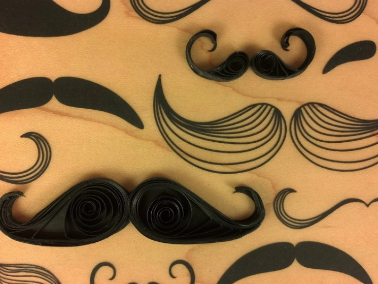 quilling wall art, moustache art, moustache decor, paper anniversary gift