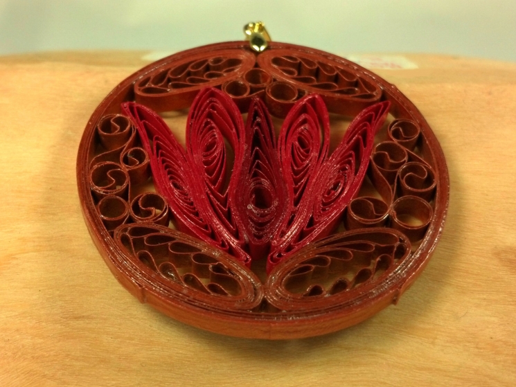 red lotus pendant, copper jewelry, lotus necklace, copper pendant, eco chic