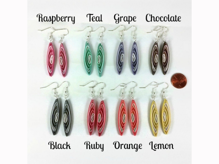 wedding earrings for wedding, bridesmaid earrings for bridesmaids, custom colors