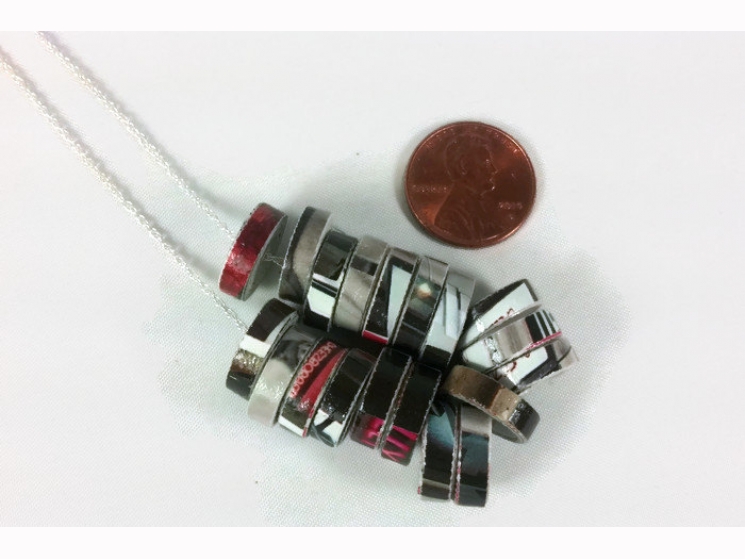 paper quill beads, unique necklace, lightweight necklace, eco friendly jewelry