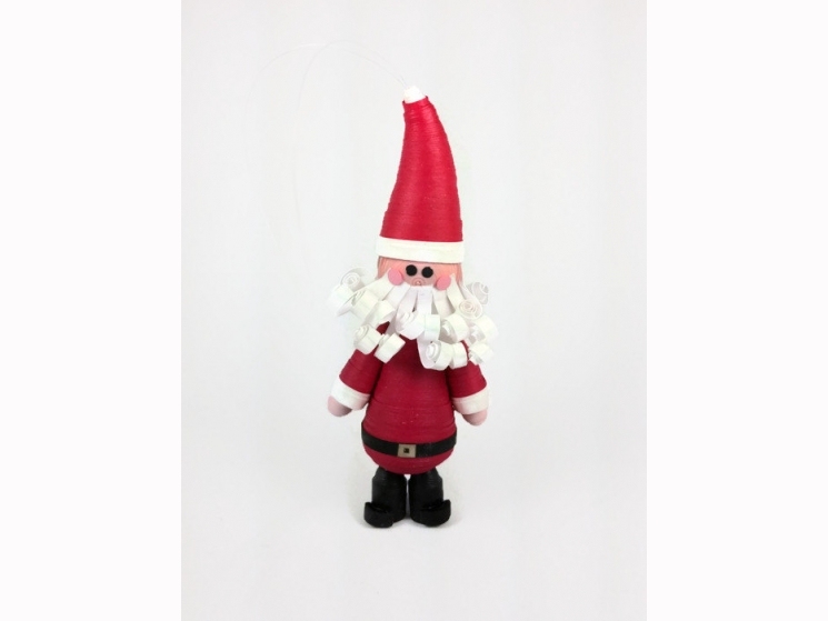 Santa Claus ornament, handmade Santa, quilling Santa, Christmas decoration
