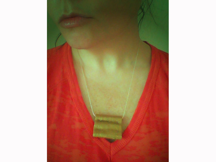 large gold pendant, abstract pendant, chunky jewelry, chunky statement pendant