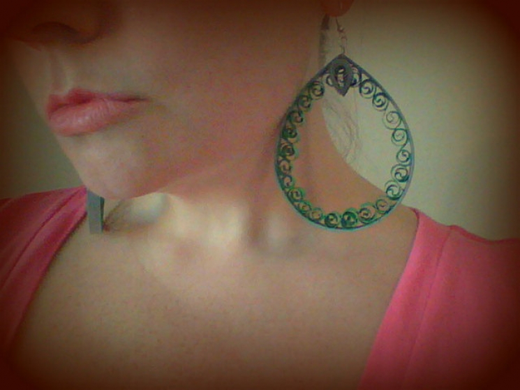 huge earrings, oversized earrings, green hoop earrings, green earrings