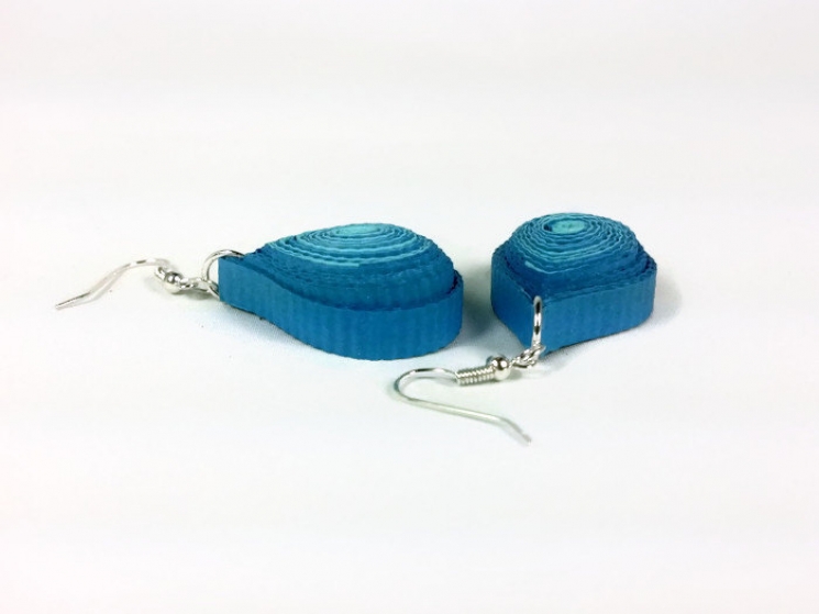 1st anniversary gift, paper anniversary, first anniversary, blue tear earrings