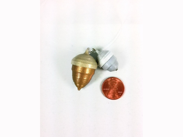fall jewelry, whimsical pendant, nature lover, handmade acorn, paper acorn