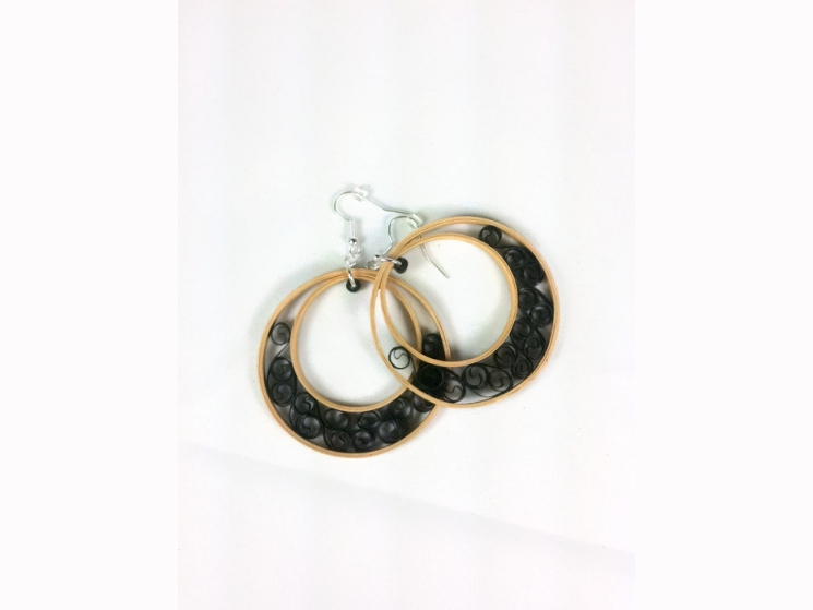 gold and black, fancy earrings, unique bridal earrings, jewelry sale