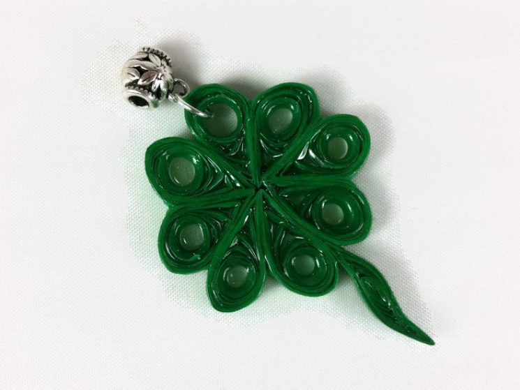 four leaf clover necklace, St Patricks Day necklace, shamrock necklace, handmade