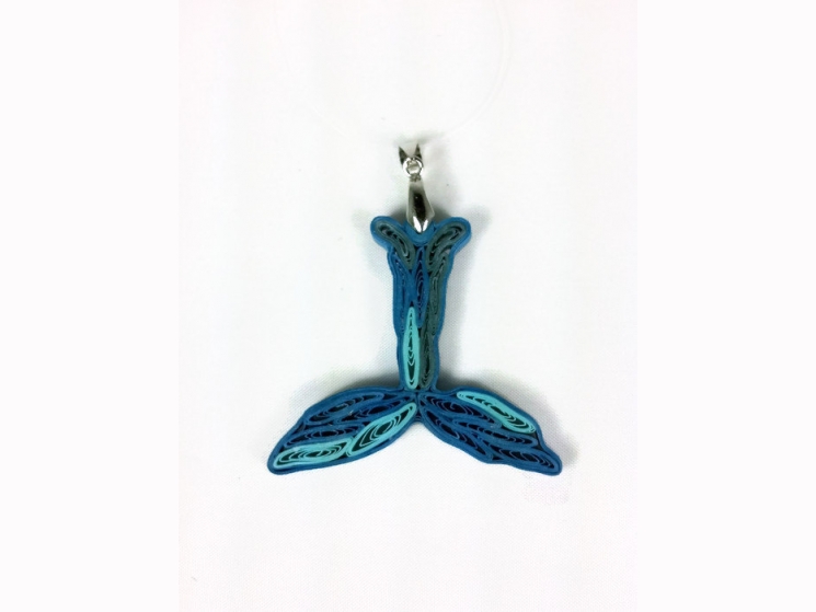 quilled whale, whale jewelry, gift for her, beach jewelry, nautical jewelry
