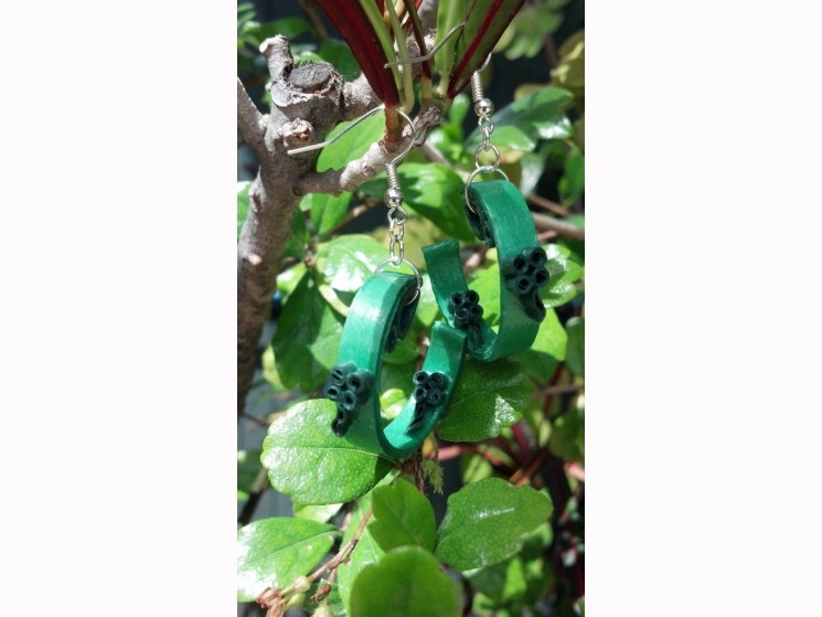 quilling four leaf clover, shamrock earrings, green celtic earrings, paper quill