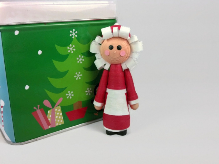 Mrs. Claus ornament, handmade Christmas decor, Mrs Claus Christmas ornament