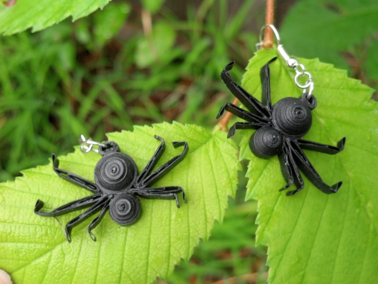 handmade spider earrings, Halloween costume, spider costume, Halloween party