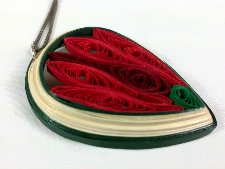 red lotus flower pendant, large lotus pendant, red lotus pendant, lotus charm