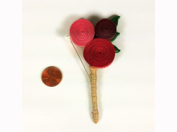 funky boutonniere, paper wedding flowers, eco chic wedding, handmade boutonniere