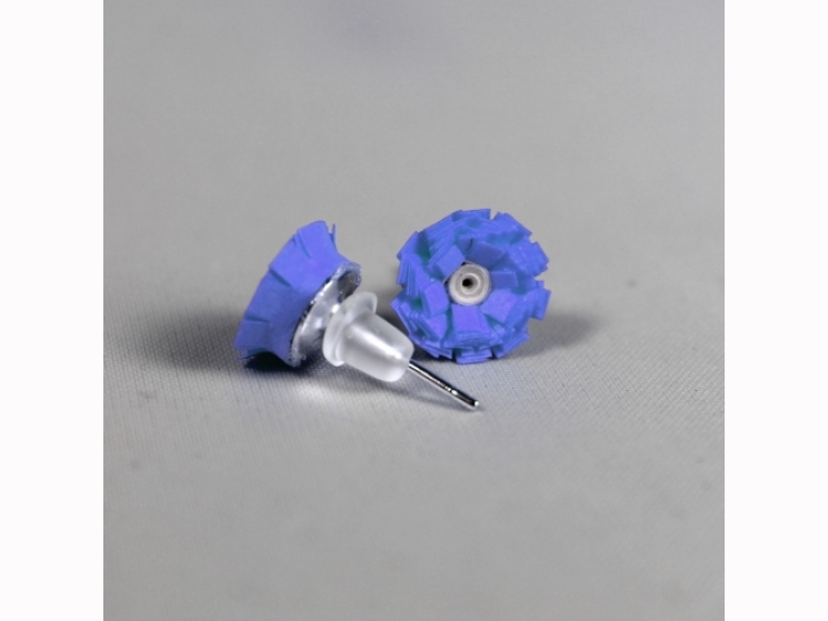 tiny flowers, flower earrings, blue flower earrings, blue flower studs, marina