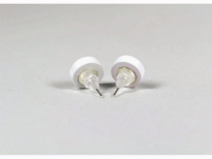 recycled earrings, recycled stud earrings, recycled jewelry, paper earrings