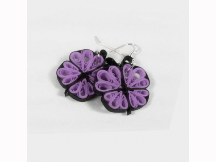 earrings for girls, butterfly lover, purple butterfly, paper butterfly, lavender