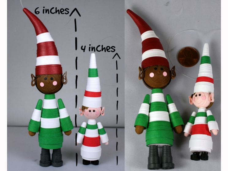 handmade decorations, Christmas tree ornament, girl elf, elf girl, black girl
