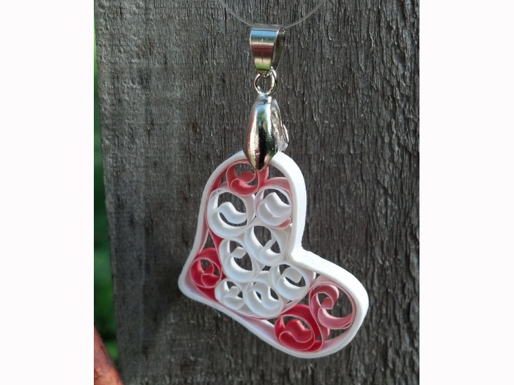 Filigree Heart Necklace, Signature Sweetheart Pendant, Paper Anniversary Gift