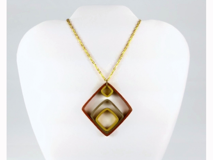 copper and gold, paper anniversary, paper quill necklace, gold and copper
