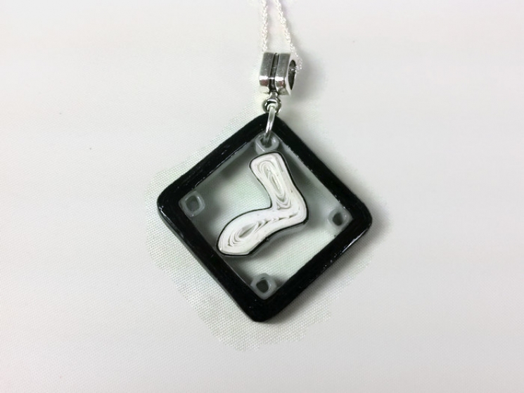 Chicago White Sox necklace, Sox jewelry, quilling Sox, quilling White Sox