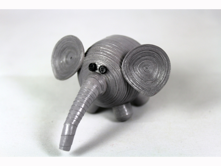 gray elephant figurine, gray elephant ornament, grey elephant figurine