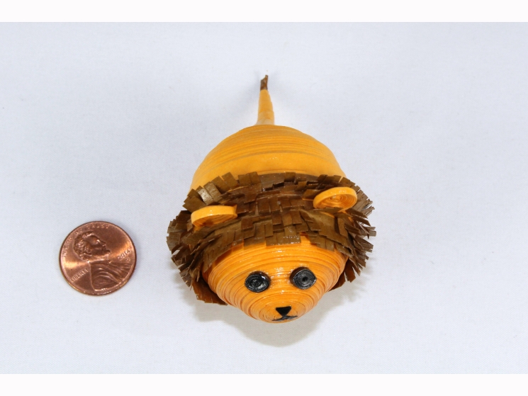 paper quilled lion, animal figurine, cute lion, lion lover, animal lover, lion