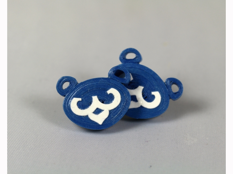 blue bears, bear earrings, cub bear earrings, bear cub earrings, cubs earrings