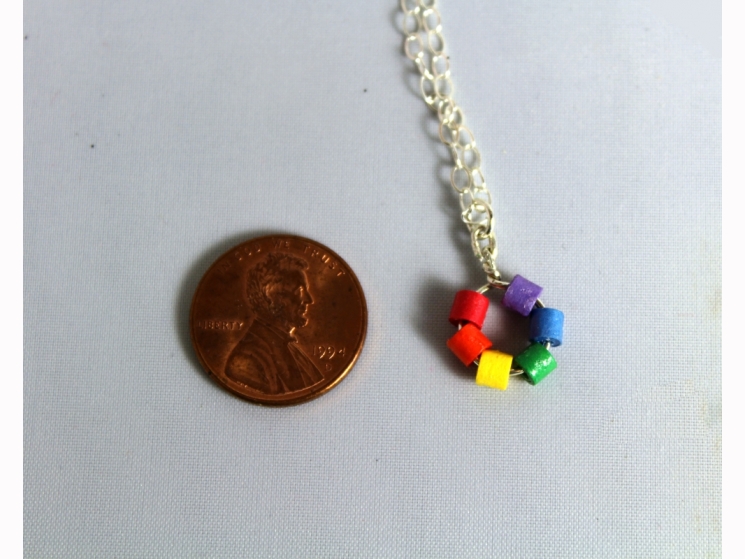 dainty choker, gay pride choker, gay pride necklace, gay pride jewelry, chicago