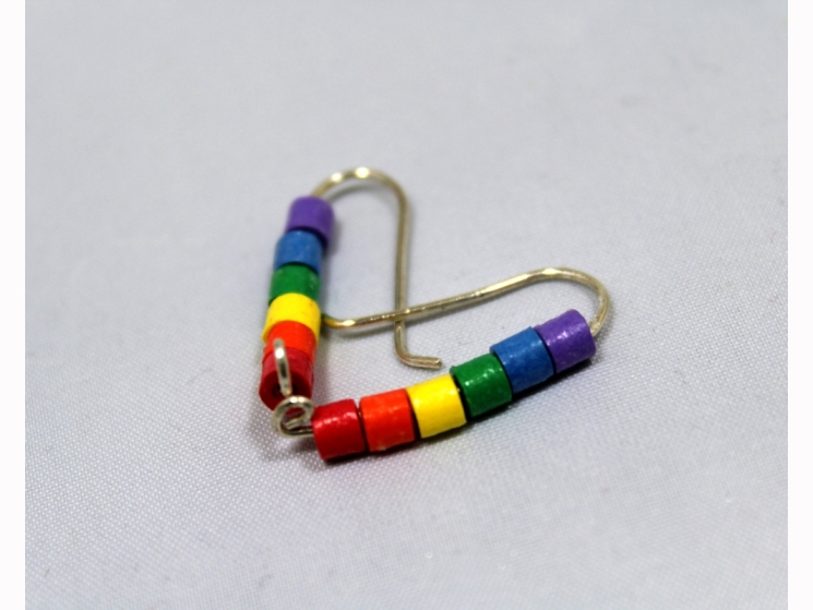 rainbow ear climber, gay pride jewelry, gay pride earrings, rainbow ear crawler