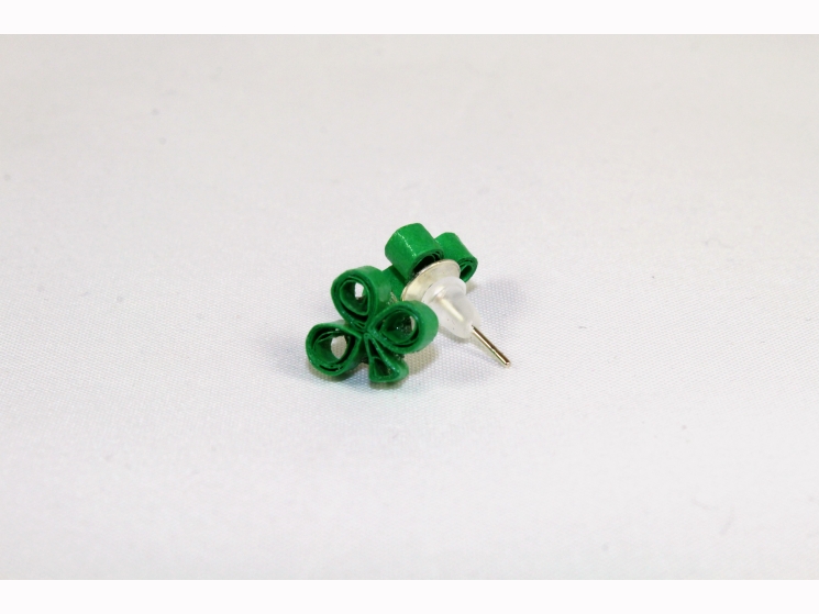 shamrock post earrings, silver posts, clover studs, clover stud earrings