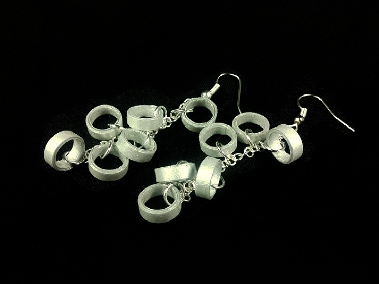 silver cluster earrings, cluster earrings, paper quilling earrings, minimalist