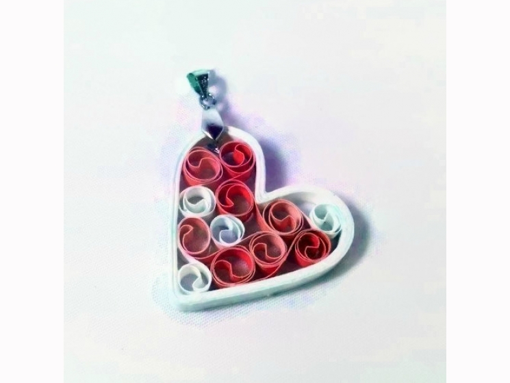 handmade heart charm, hand crafted jewelry, whimsical jewelry, pink heart