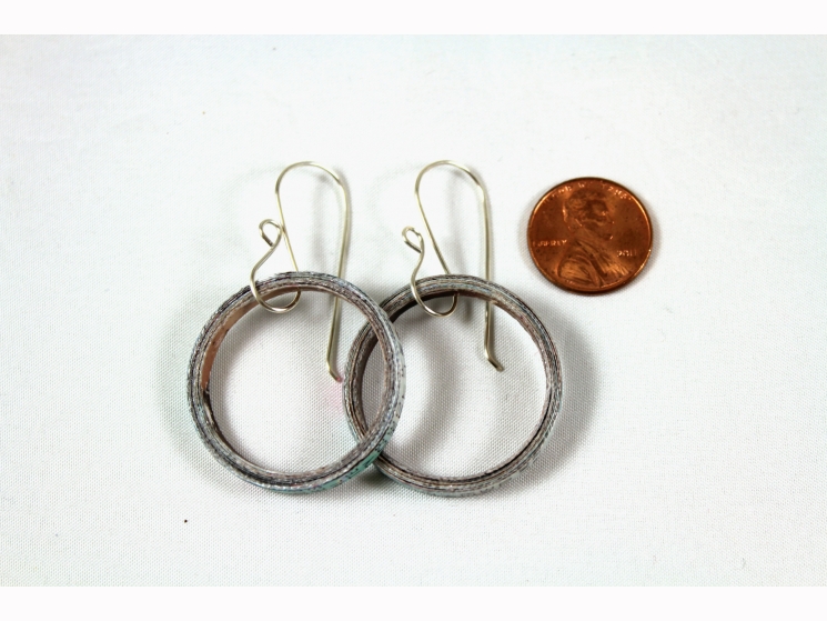 dangle hoop earrings, artisan earwires, sterling silver earwires, sterling hooks