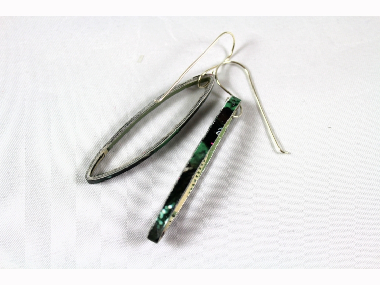 handmade jewelry, paper quill earrings, paper quilled jewelry, Chicago handmade