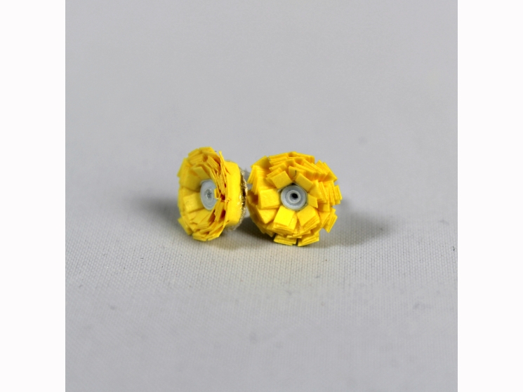sunflower studs, tiny flower earrings, little flower earrings, silver posts