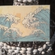 waves artwork, beach art, ocean waves, cotton anniversary, 2nd anniversary gift