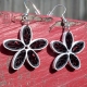 paper quilled daisy flower earrings, paper quilling earrings, daisy earrings
