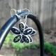 black and white earrings, quilled flowers, black daisy earrings, black daisies
