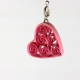 quilling pendant, quilling necklace, heart pendant, pink heart necklace