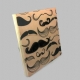 mustache wood print, hipster gift, mustache wall art, mustache decoration