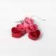 three hearts earrings, heart earrings, paper quilling heart, heart jewelry
