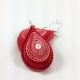 red teardrop earrings, red fire drops, red dangle earrings, red and white drops