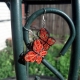 Intricate Butterfly Earrings girls earrings, orange and black butterfly earrings, black and orange butterfly