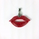 red lips pendant, paper quilled lips, quilled red lips, paper quilled kiss