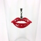 quilled kiss pendant, kiss necklace, kiss pendant, lips pendant, lips necklace