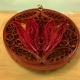 red lotus pendant, copper jewelry, lotus necklace, copper pendant, eco chic