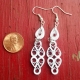 white earrings, white filigree, unique wedding, alternative bride, bridesmaid