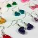 Tiny Heart Earrings Different Colors, small heart earrings, bridesmaid earrings
