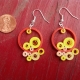 hippie earrings, hippy earrings, handmade earrings, handmade boho jewelry