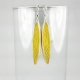 yellow eco friendly earrings, eco friendly paper earrings, long yellow earrings